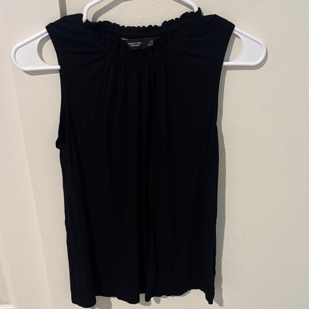 Simply Vera Vera Wang Black Tank Top